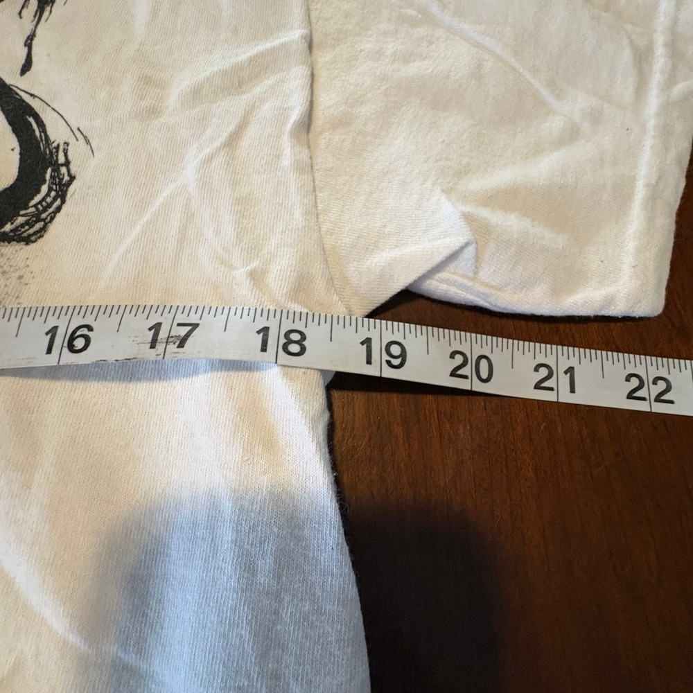 In Flames Graphic Band T-Shirt | White Distressed Art Tee | Adult Medium - Picture 4 of 4